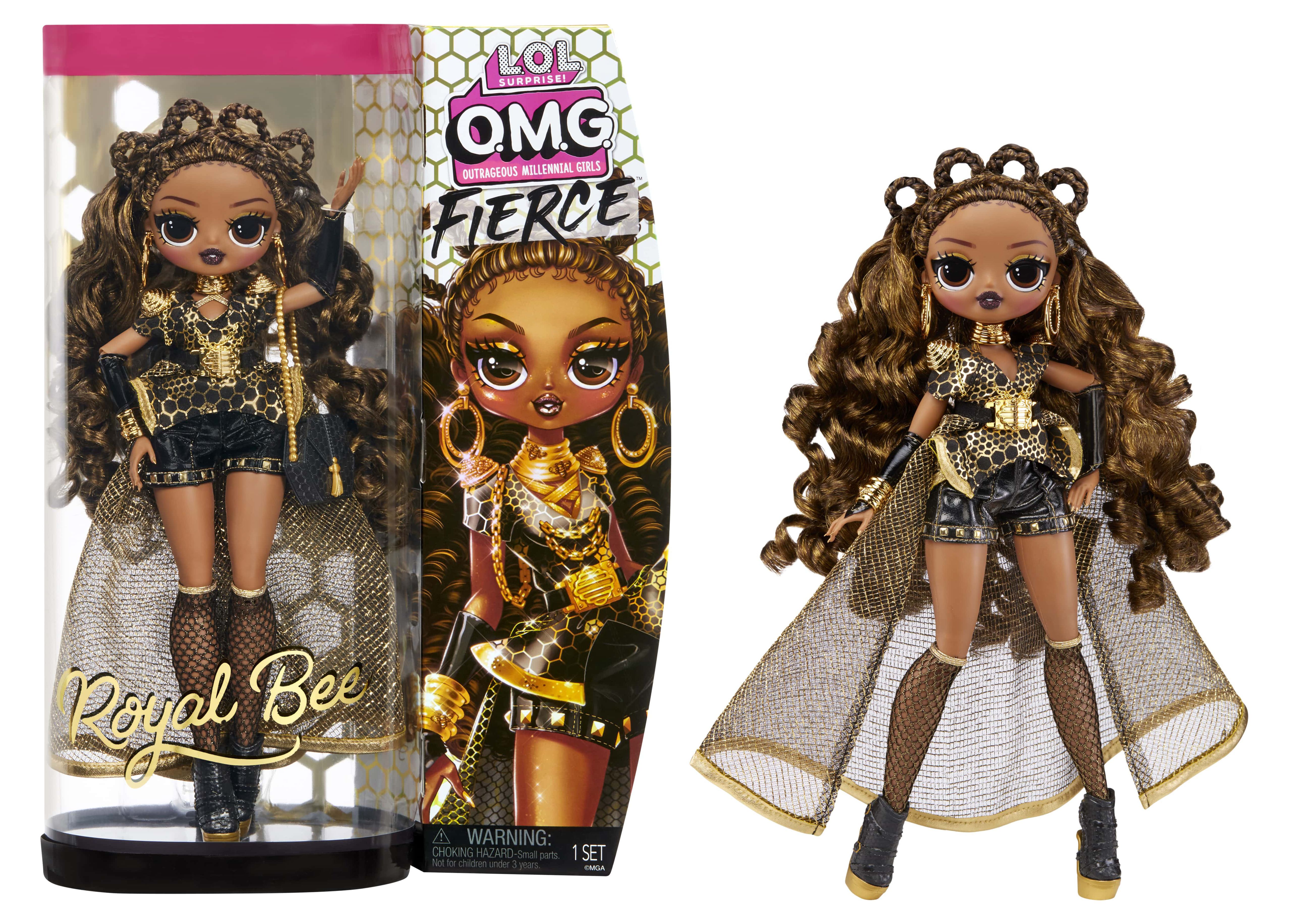 LOL Surprise OMG Fierce Royal Bee fashion doll with 15 Surprises